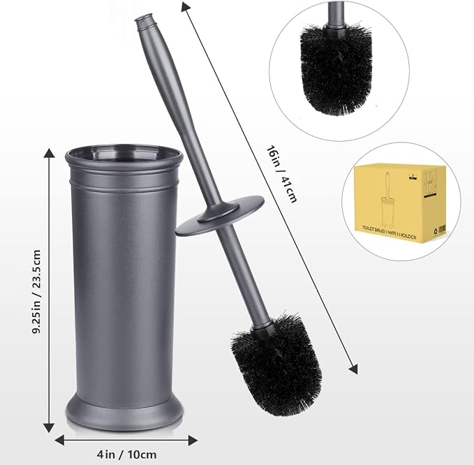 Toilet Brush and Holder 2 Pack, Toilet Bowl Brush - Image 6