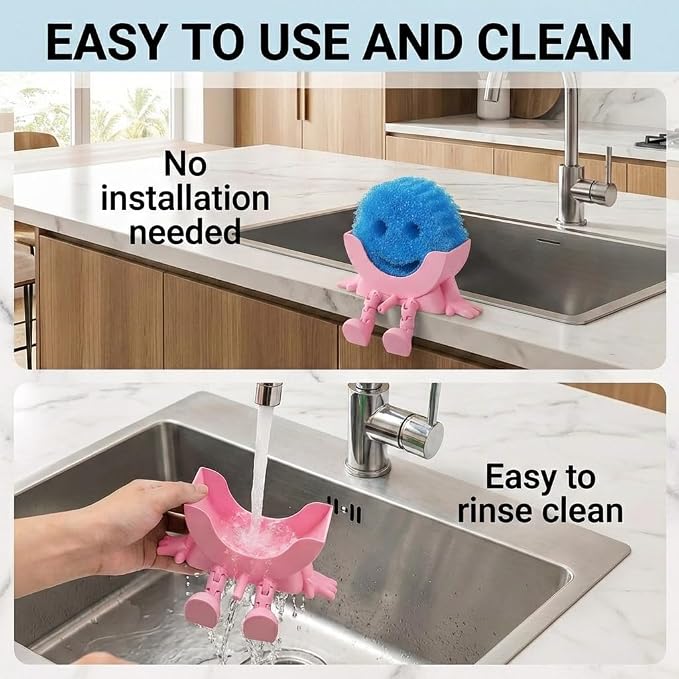 Creative Drainage Sponge Holder: Traceless Glue, 3D Printed Funny Kitchen Sink - Image 5