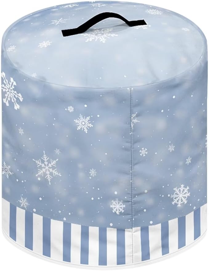 Cute Snowman Cooker Protective Cover Bee Air Fryer Dust Cover Dust Covers for Kitchen Appliances Small Kitchen Appliance Covers with Top Handle and Storage Pockets Decor M