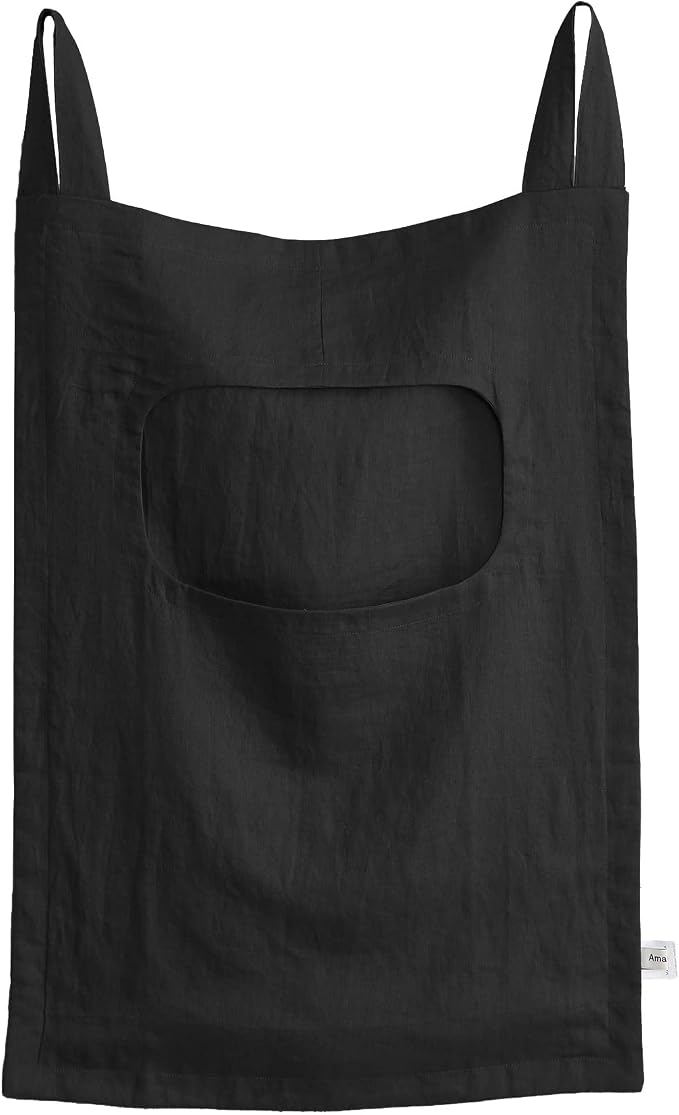 Amazhiyu 100% Linen Door Hanging Laundry Hamper Bag, 19x27 Inches by Amazhiyu
