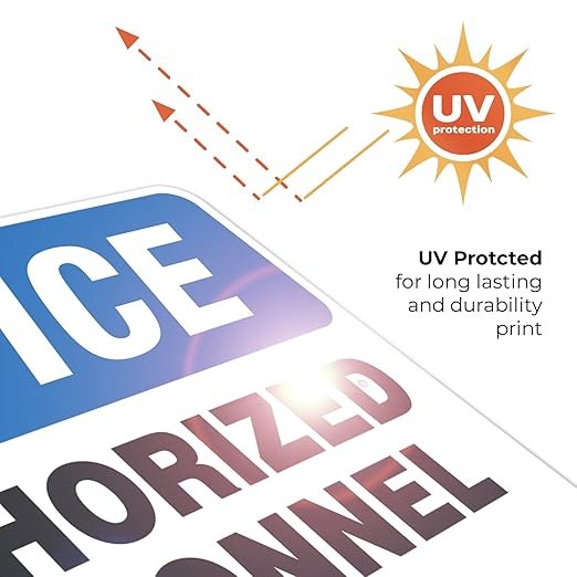 Authorized Personnel Only Sign, 24x30 Inches, 55 mil Thick HDPS (high Density polystyrene), Made in USA