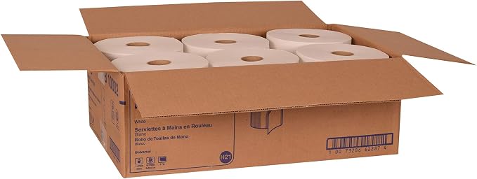 Tork Paper Hand Towel Roll White H21, 100% Recycled Fiber, 6 Rolls x 1000 ft - Image 6