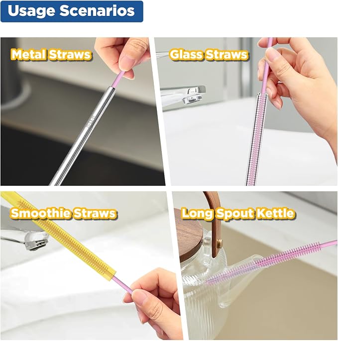 YOTIME Silicone Straw Cleaner Brush - Image 6