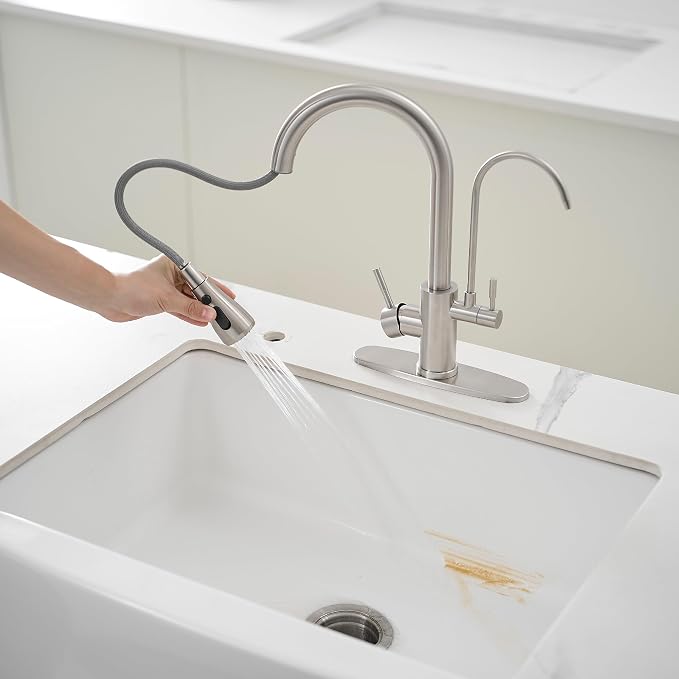 Kitchen Faucets with Water Filter and Pull Down Sprayer, Kitchen Sink Faucet - Image 6