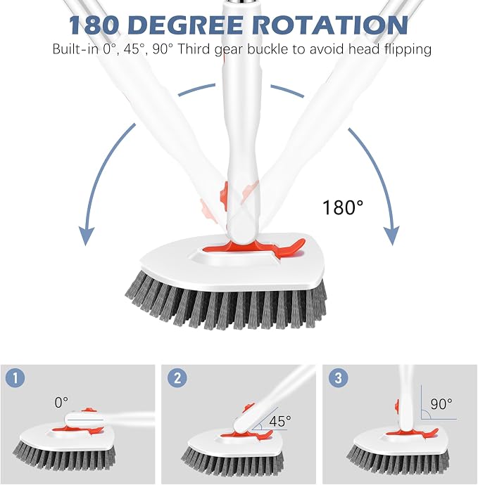 SetSail Floor Scrub Brush, Tile Tub Floor Scrubber, 180° - Image 3
