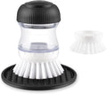 OYV Soap Dispensing Palm Brush Set | Includes Silicone Drip Tray, 1 Refill by OYV