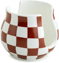 Zoeeker Sponge Holder for Kitchen Sink, Ceramic Checkered Dish Sponge Caddy by LAUCHUH
