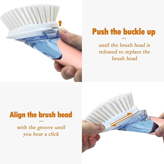RIMAY Soap Dispensing Dish Brush Dish Scrubber - Image 5