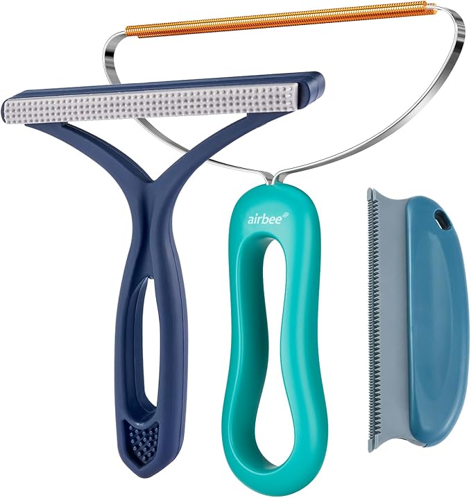 Pet Hair Remover 3-Pack, Reusable Dog & Cat Hair Removal Tools, Lint Shaver | by Airbee