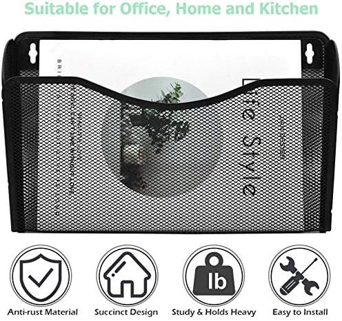 EASEPRES 3 Single Pocket Mesh Hanging File Organizer, Vertical Wall Mounted - Image 5