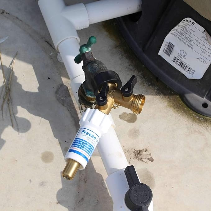 Freeze Miser® & 2-Way Y Valve Shut-Off ¾ Inch Brass Hose Connector
