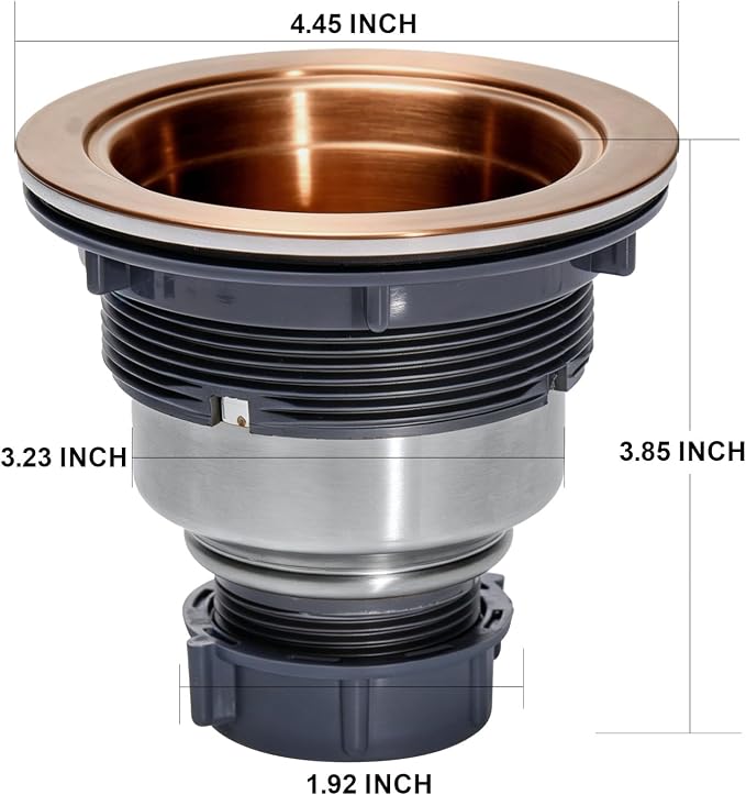 KONE 3/1-2 Inch Sink Drain Assembly Antique Copper Kitchen Sink Drain Kit - Image 5