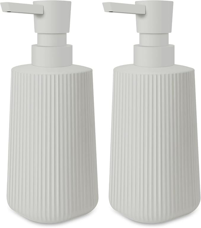 2 Pack Glass Small Soap Dispenser by Unknown