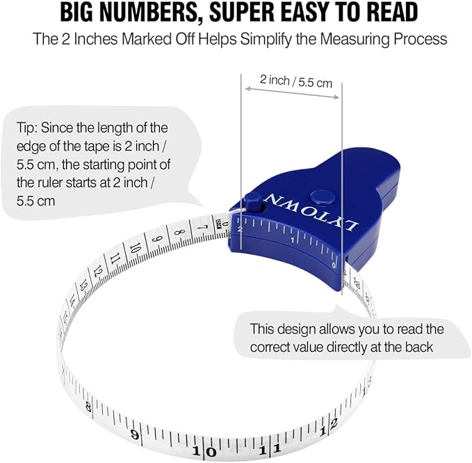 2PCS Body Measure Tape 60inch, Automatic Telescopic Tape Measure - Image 5