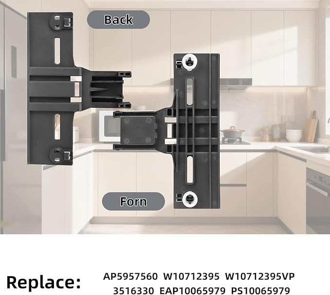 (2-Pack） W10350375 Dishwasher Top Rack Parts | Compatible with Kenmore Whirlpool WDT750SAHZ0/WDT730PAHZ0 | Replaces W10712395 AP5957560 3516330 AP595756