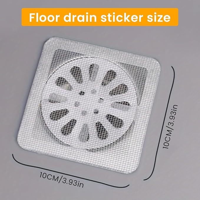 25 Pack, Square Shower Drain Mesh Sticker, - Image 2