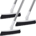 3 Pack Grout Scrub Brush with Long Handle, Heavy Duty | 35'' Stiff, 180° by Maxdot