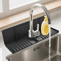 Silicone Sink Splash Guard Behind Faucet, Faucet Mat Backsplash Guard Black | by Gosmol