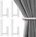 Adhesive Curtain Holdbacks No Drill, Wall Mounted Curtain Tie Backs Hooks by ForaBetterLiving