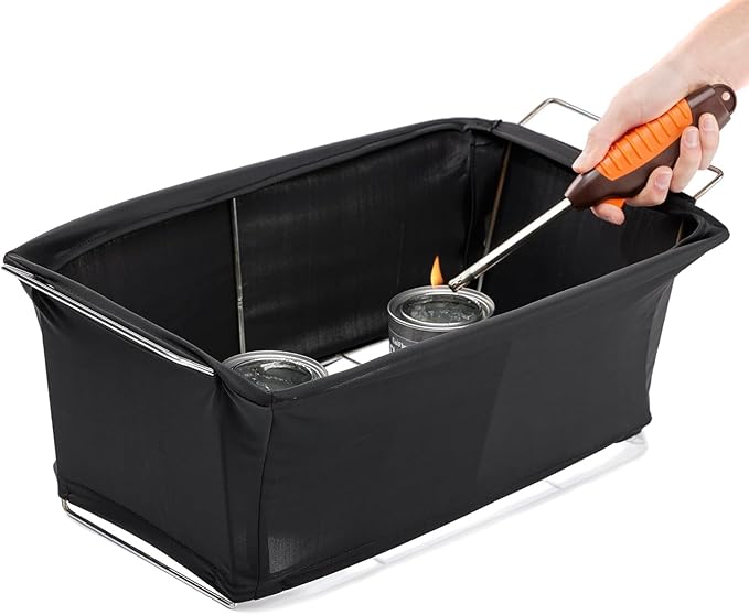 4-Pack Chafer Wind Guard Cover for Chafing Dish - Flame Retardant Fabric Screen for Food Warmers - Chafing Dish Wind Guard - Breeze Protection & Heat Retention for Catering, Parties, Buffets - 90081