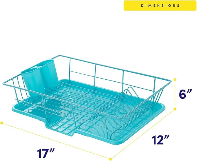Space-Saving 3-Piece Dish Drainer Rack Set: Efficient Kitchen Organizer - Image 4