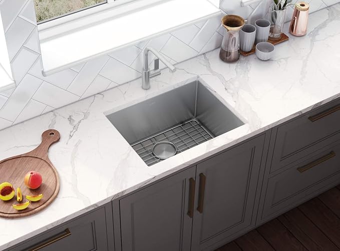 Ruvati 23-inch Undermount Stainless Steel Bar Prep Kitchen Sink 16 Gauge Rounded Corners Single Bowl - RVH7123