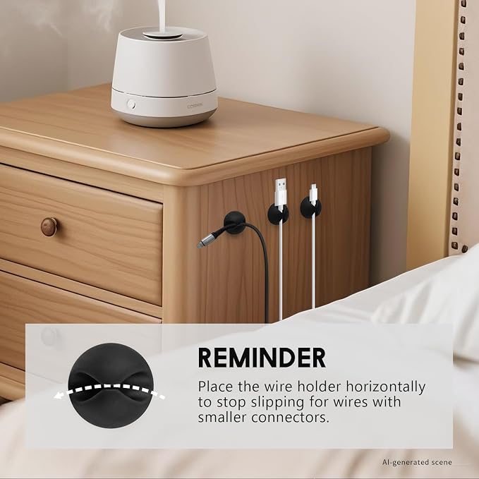 SmiLife Cable Clips, Phone Cord Organizer - Image 7