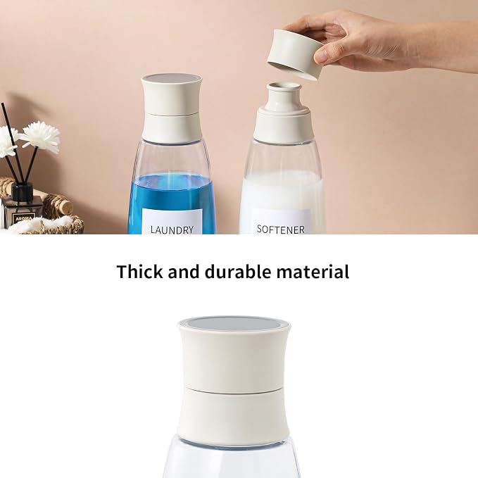 3Pack Glass Laundry Detergent Dispenser, 34oz Fabric Softener Dispenser - Image 4