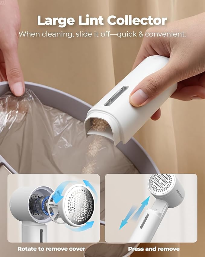 Fabric Shaver, Electric Lint Remover, Sweater Shavers to Remove Pilling - Image 6