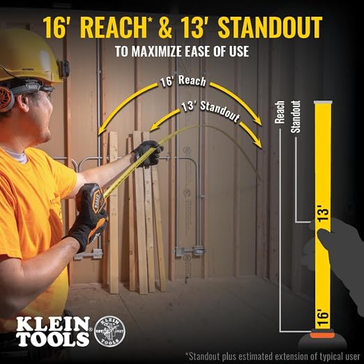Klein Tools 9235 Tape Measure, Heavy-Duty Magnetic Measuring Tape - Image 2