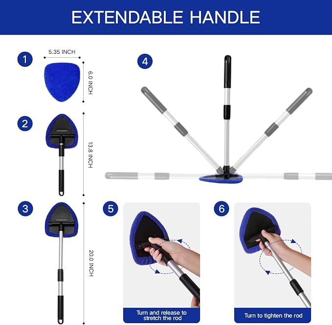 Qydipclin 11pcs Windshield Cleaner Tool, Car Window Cleaning Wash Kit - Image 4