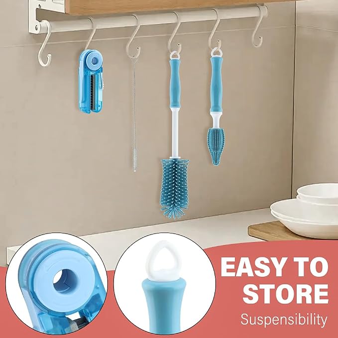 4Pcs Cup Cleaning Kit with Extra Long Straw Cleaner Brush, 4 in 1 Bottle Gap - Image 7