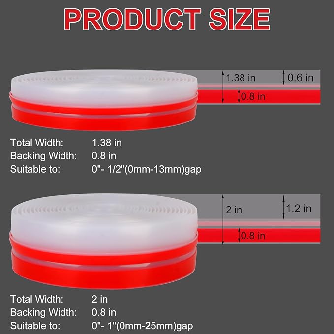Benory T-Shaped Silicone Door Weather Stripping, energy loss, and outside noise - Image 4