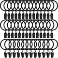 LLPJS 40 Pack Metal Curtain Rings by LLPJSCurtainRingsClipHooks