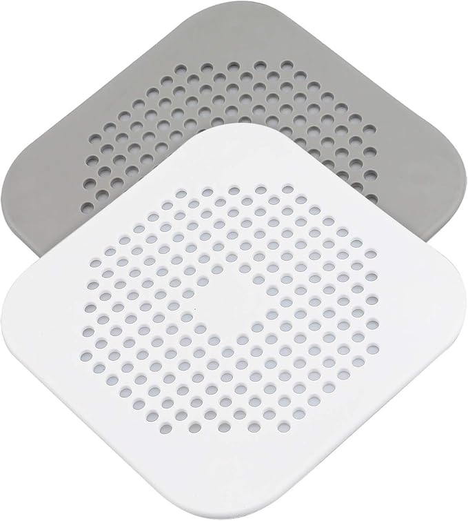 Drain Hair Catcher 2 Packs, Shower/Bathtub Drain Cover, Silicone Hair Catcher by YIMSGO