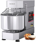 BOOROS Commercial Dough Mixer 750W Dual Rotating Dough Kneading Machine Pizza Dough Mixer 10.5Qt Capacity with Timer & Safety Shield Make 2.2-11Lbs of Dough Suitable for Bakery Pizzeria,110V