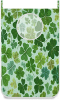 Green St Patrick Clovers Hanging Laundry Hamper Door Hampers Bag Basket by Tatenale
