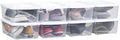 6 Quart Stackable Plastic Storage Shoebox, BPA-Free Nestable Container by OMNISAFE