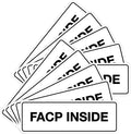 Signs ByLITA Standard FACP Inside Sign | Fire Safety Signage (White) - Small 10 Pack