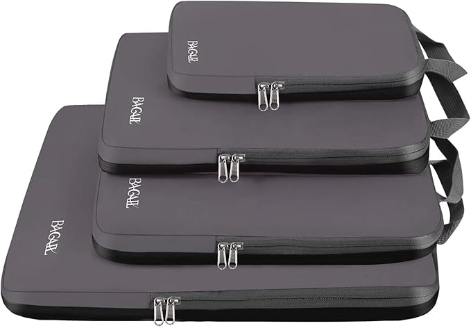 BAGAIL 4 Set/6 Set/8 Set Compression Packing Cubes Travel Accessories by BAGAIL