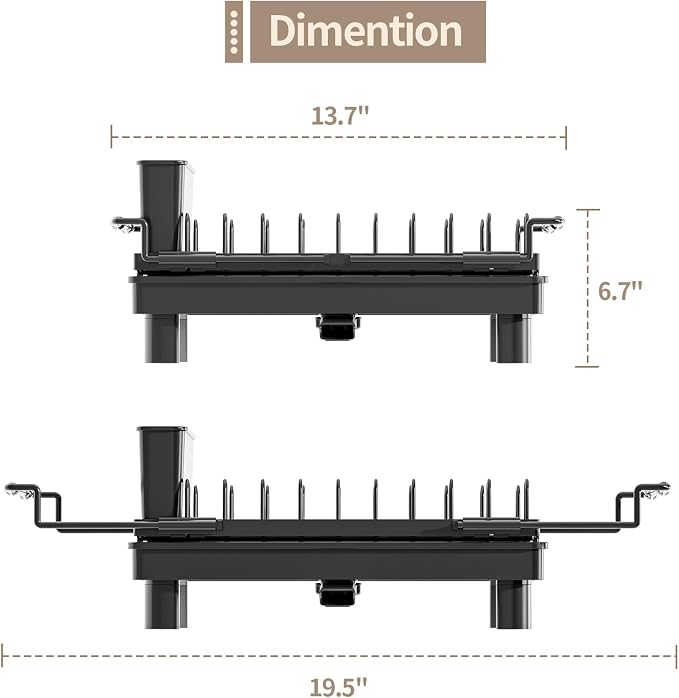 Expandable Over Sink Dish Rack, Small Dish Drying Rack - Image 3