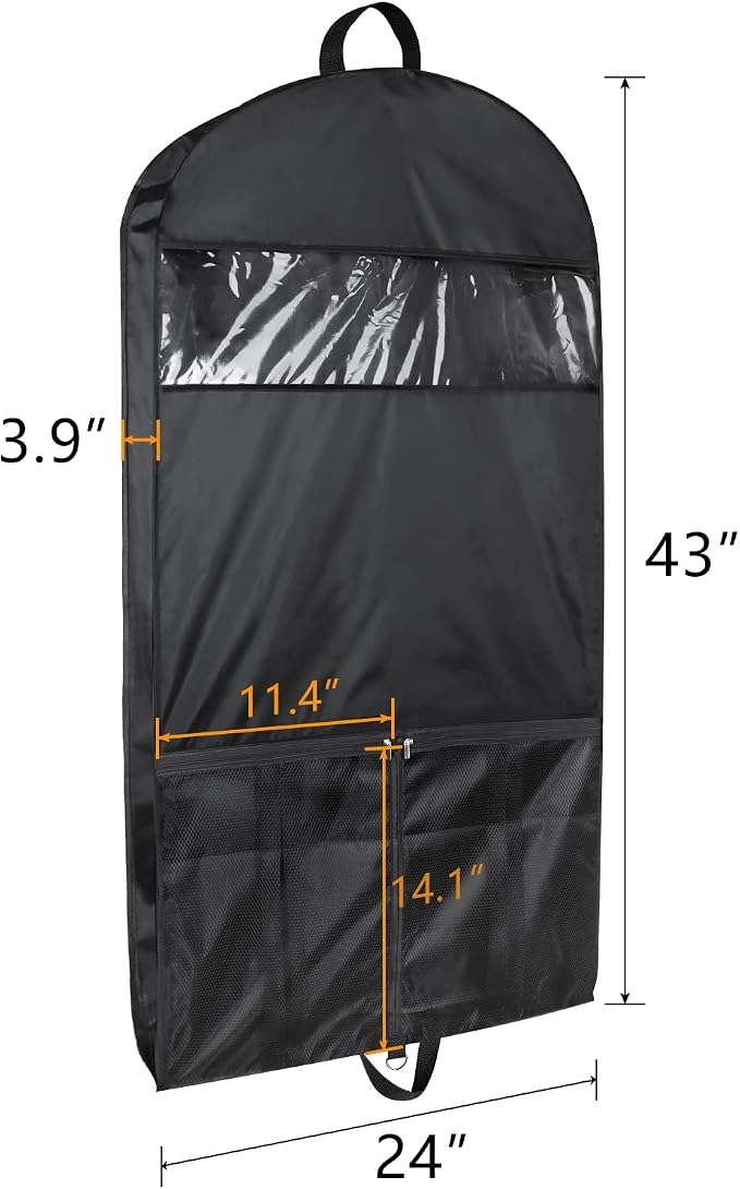 Univivi Garment Bag Suit Bag for Storage and Travel, 43 Inch, Oxford Fabrics - Image 3