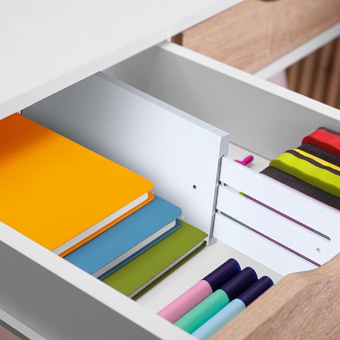 DoubleFill 4 Pcs Deep Bamboo Drawer Dividers, Deep Kitchen Dresser Drawer - Image 6