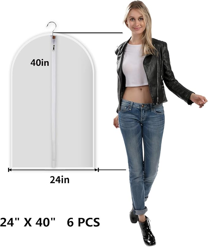 MsKitchen 6 Pack Garment Bags for Hanging Clothes - Image 2