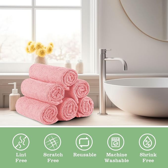 Washcloths 10 Pack Face Towels, Highly Soft Wash Cloths | Hand Towels, Fast - Image 5