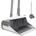 Broom with Dustpan Combo Set, Lightweight Standing Metal Dust Pan with Teeth by Unknown