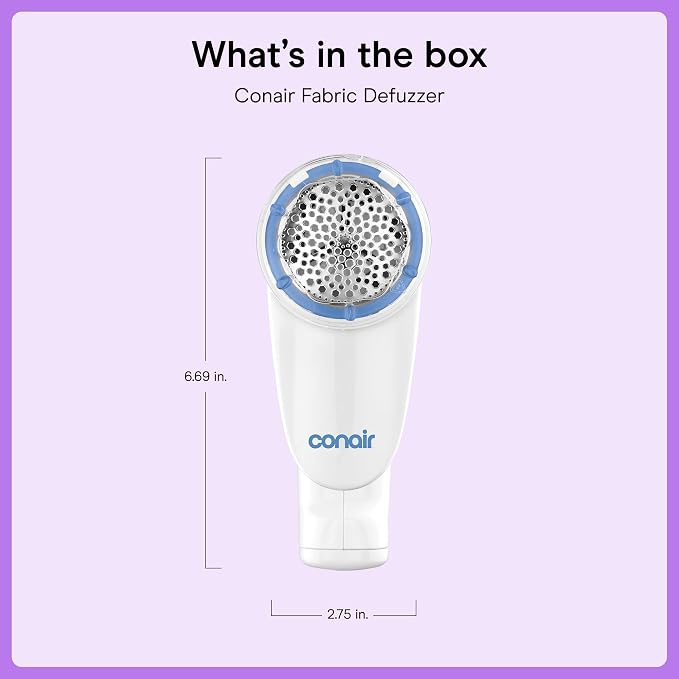 Conair Fabric Shaver and Lint Remover, Battery-Operated Portable Clothes Shaver - Image 7