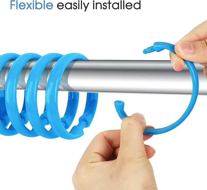 Blue Shower Curtain Hooks - Image 3
