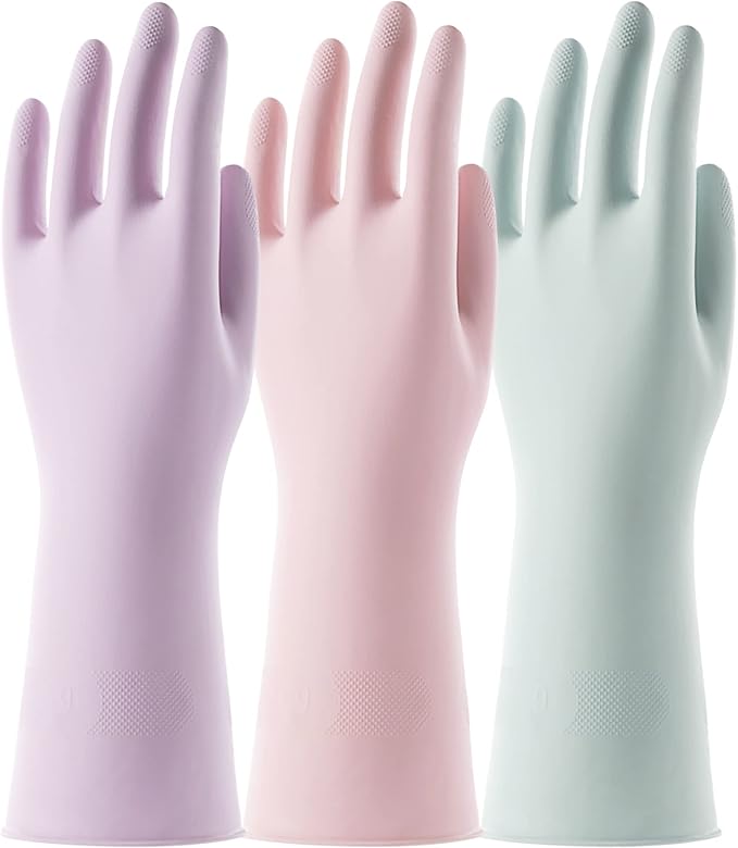 COOLJOB 3 Pairs Colorful Household Gloves by COOLJOB
