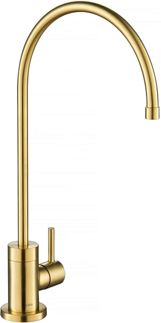 KRAUS Purita 100% Lead-Free Kitchen Water Filter Faucet in Brushed Brass - Image 10